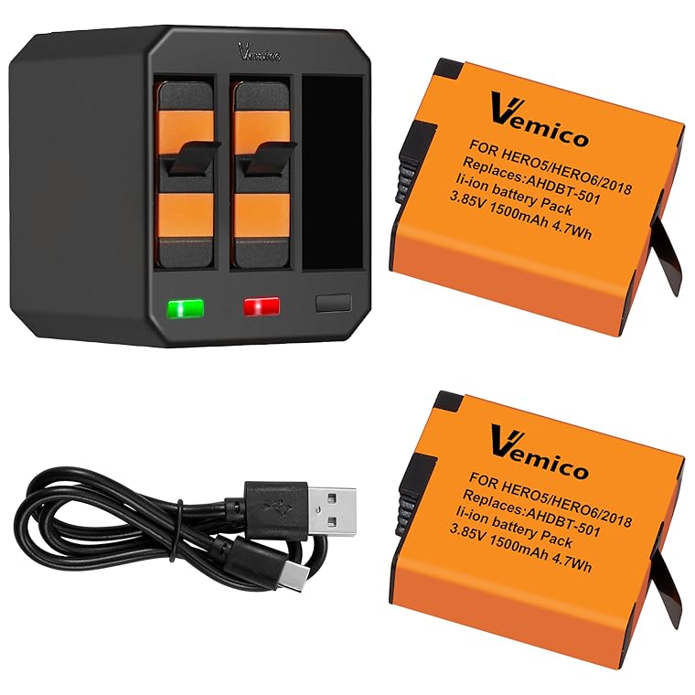 Home GoPro Action Camera Battery Charger Set