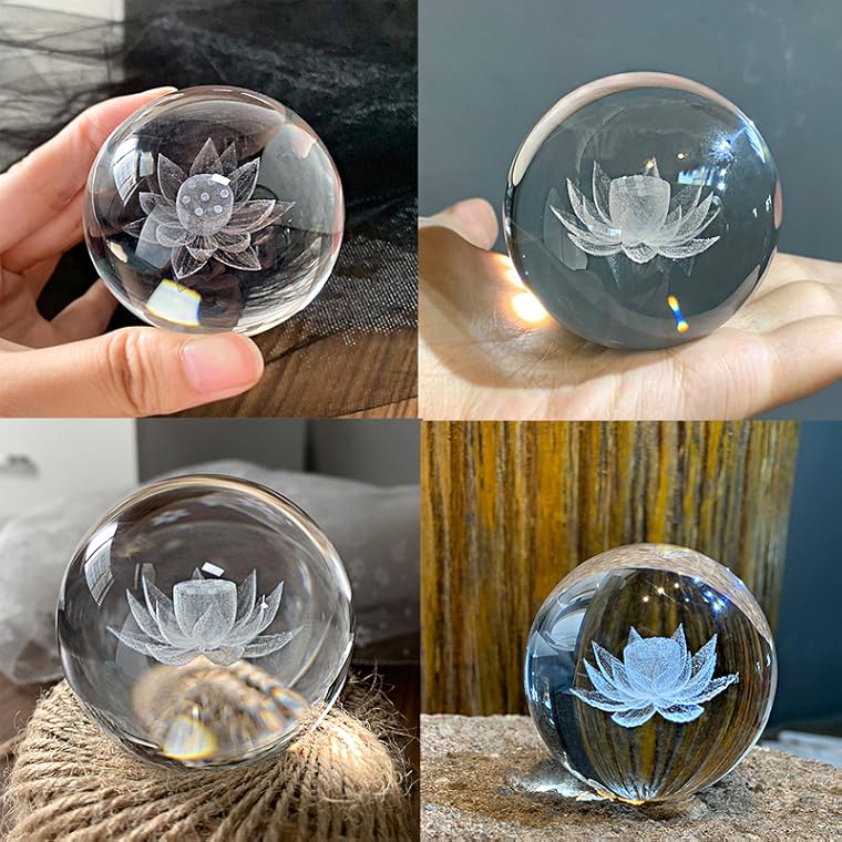 Amazon.co.uk HDCRYSTALGIFTS 3D Inner Carving Crystal Ball