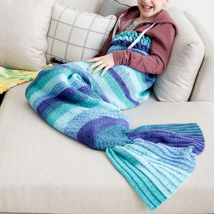 crochet shark snuggle sack