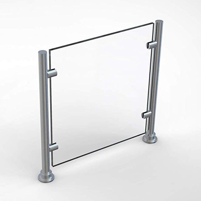 Ep 950 Convertable Buffet Foodguard Freestanding Adjustable Sneeze Shield Includes Posts And Curved Acrylic Panel Acrylic