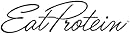 Stylized black text logo reading 'Eat Protein' with a cursive font and trademark symbol.