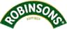 Partial view of green curved sign with white text reading 'ROBINSON'S'. Small text below states 'EST. 1823'.