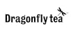 Black text logo reading 'Dragonfly tea' with a stylized dragonfly icon next to the word 'tea'.