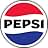 Circular Pepsi logo featuring red, white, and blue horizontal bands with black 'PEPSI' text in the center.