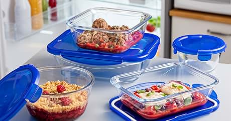 a variety of containers are shown in the refrigerator.