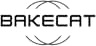 Black text logo 'BAKECAT' with stylized curved lines above and below forming a circular frame.