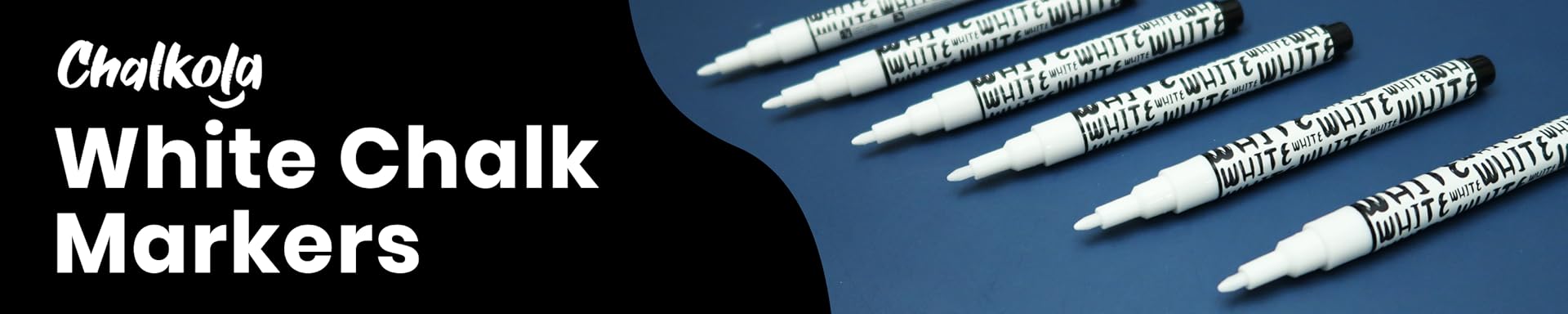 Chalkola 5 White Variety – Set Di 5 Gessetti Per Lavagna, Colori Bianchi Varietà, Per Artisti E Scrittura Creativa