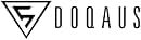 Logo featuring a triangular shape with 'DOQAUS' text below it in a minimalist design.
