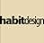 Logotipo de texto negro que dice «habitdesign» sobre un fondo beige claro