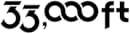 the logo for the company's new brand, 33, 000 ft.