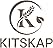 Kitskap logo design in brown featuring the letter 'K' with wheat grain and leaf motifs inside a circular border.