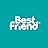 con testo bianco che recita «Best Friend» su sfondo turchese con