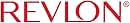 Red text logo displaying 'REVLON' in capital letters against a white background.