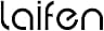 Logotipo simple de texto negro que muestra «laifen» en un tipo de letra moderno y minimalista sobre fondo