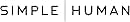 Minimalist black text logo reading 'SIMPLE HUMAN' on white background, with vertical line separating the words.