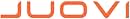 Logotipo de texto naranja «JUOVI» sobre fondo blanco. Diseño minimalista con letras sans-serif redondeadas