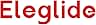 Texto rojo que deletrea «Eleglide» sobre un fondo blanco, posiblemente el logotipo de una marca o el nombre de un producto