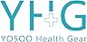 Logo for YOSOO Health Gear, displaying 'YHG' in large teal letters with a plus sign incorporated into the 'H'.