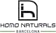 con el icono en forma de «h» y el texto «HOMO NATURALS BARCELONA» en negro