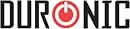 Logo displaying the word 'DURONIC' in black capital letters with a red power symbol replacing the letter 'O'.