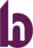 A stylized lowercase letter 'h' in white, embedded within a larger purple letter 'b'. The design forms a simple, modern logo on a white background.