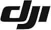 Logo nero con lettere minuscole stilizzate «dji» con un caratteristico design angolare