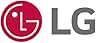 de LG con un círculo rojo con la palabra «LG» en el interior, seguido de letras «LG» grises más grandes a la derecha.