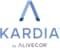 Diseño de logotipo azul simplificado con formas abstractas que se asemejan a una flecha que apunta hacia abajo o una letra «V