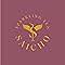 Circular logo in gold on maroon background. Features winged bird icon and text 'Sparkling Tea Saicho' arranged in a circle.