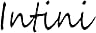 Stylized black text spelling 'Intini' in a cursive handwritten font against a white background.