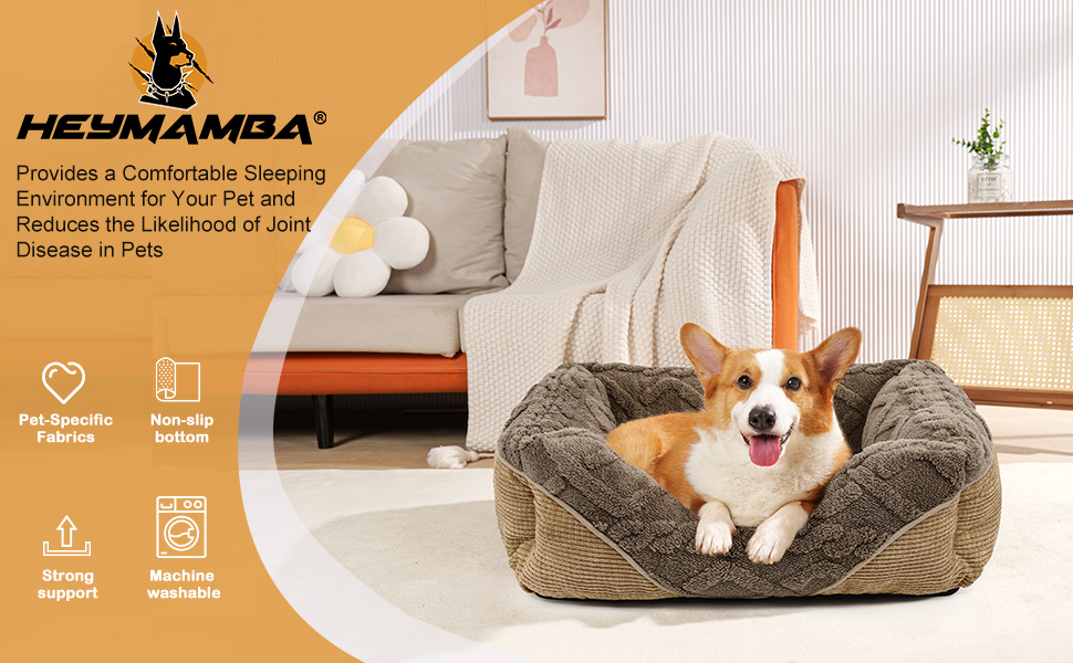 Amazon.de Heymamba Pet Bed Brown Dog Bed