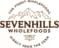 Logo for Sevenhills Wholefoods featuring stylized mountain silhouettes. Text reads 'The Finest Wholefoods' and 'Direct from the Farm'.