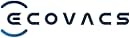 Text reads "ECOVACS". Logo features the brand name in dark blue capital letters, with a curved line above and below forming a circular shape around the text.