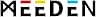 Colorful logo spelling 'MEEDEN' with stylized letters. 'M' and 'N' are black, 'E's are red and yellow, 'D' is light blue.