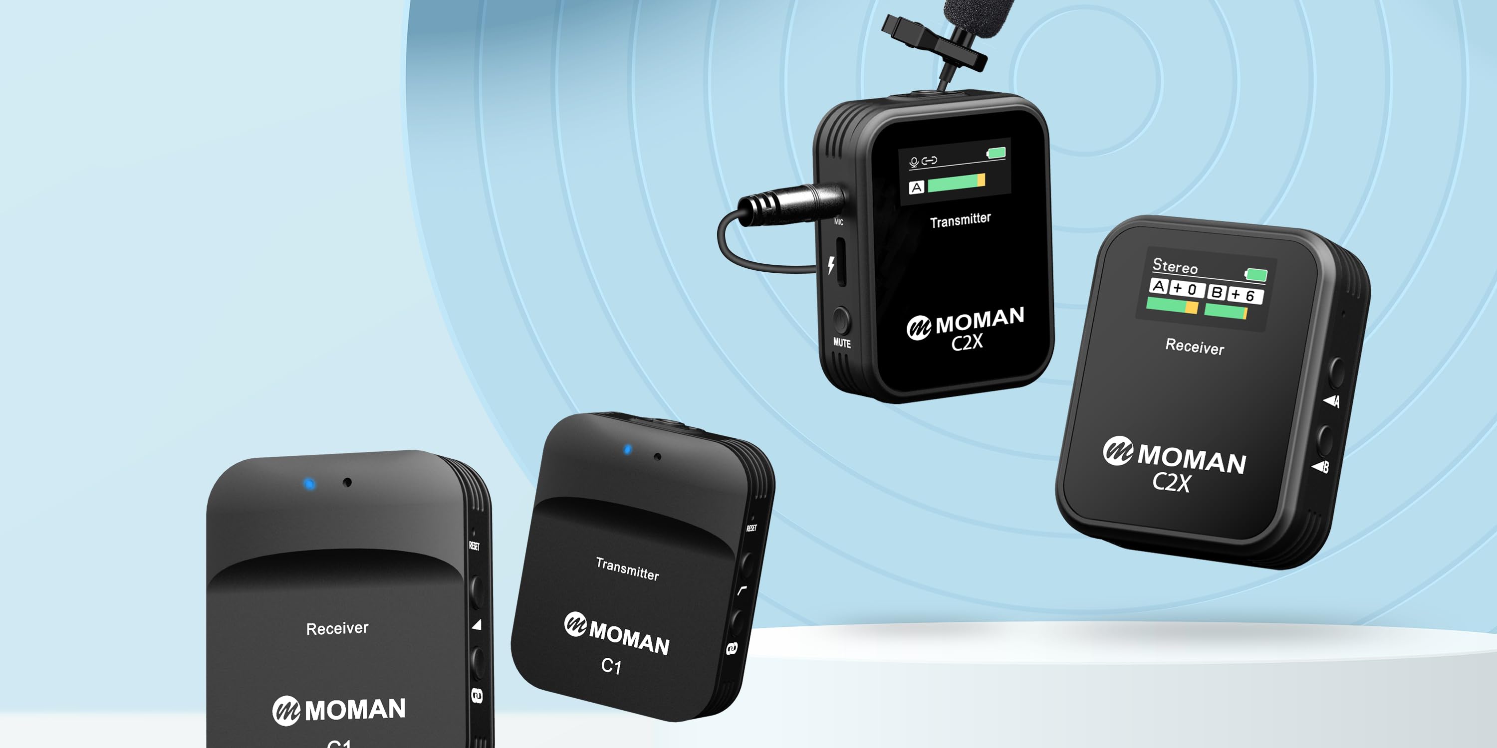 MOMAN C1 ラベリア　マイク DSLR Moman C1 用ワイヤレス ラベリア マイク |モマン