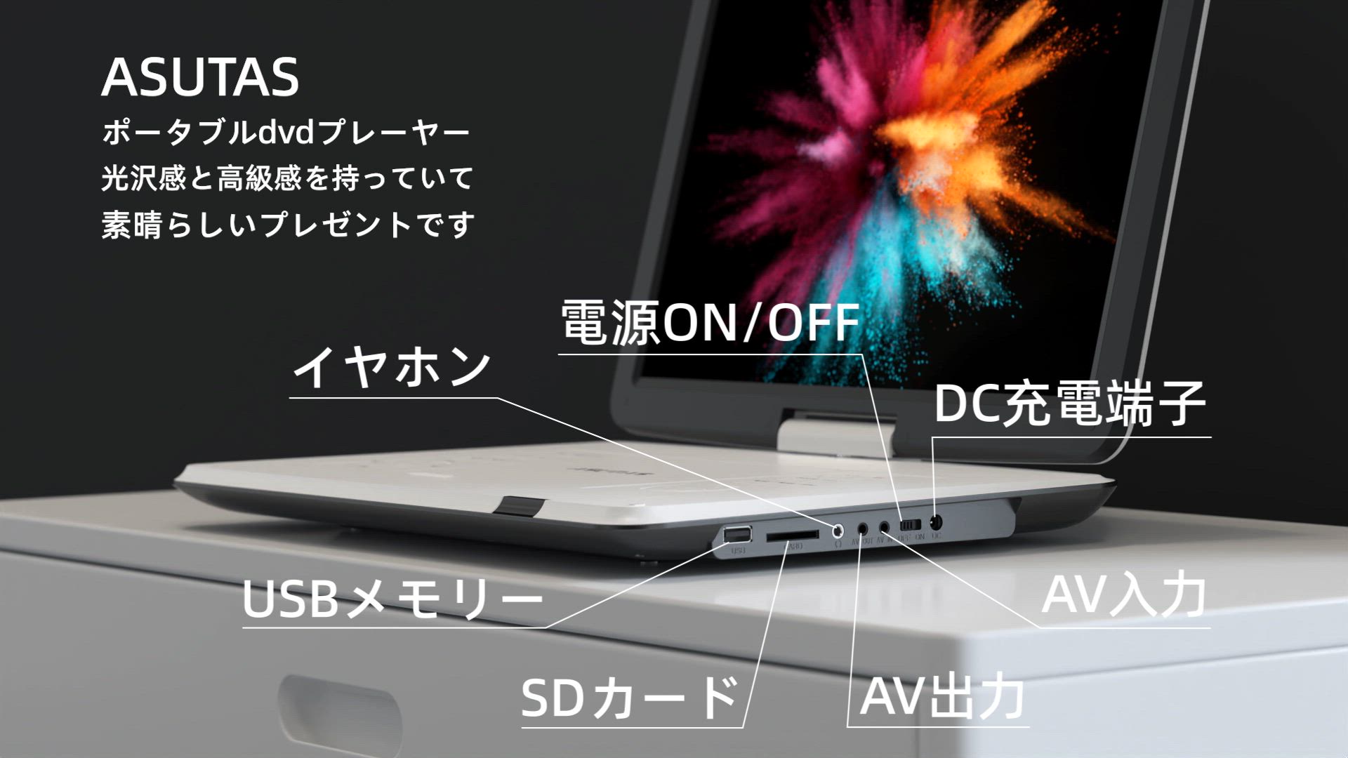 ポータブルDVDプレーヤー　15インチ dvdプレーヤー 1280*800 ポータブルDVDプレーヤー 15インチ dvdプレーヤー 1280*800