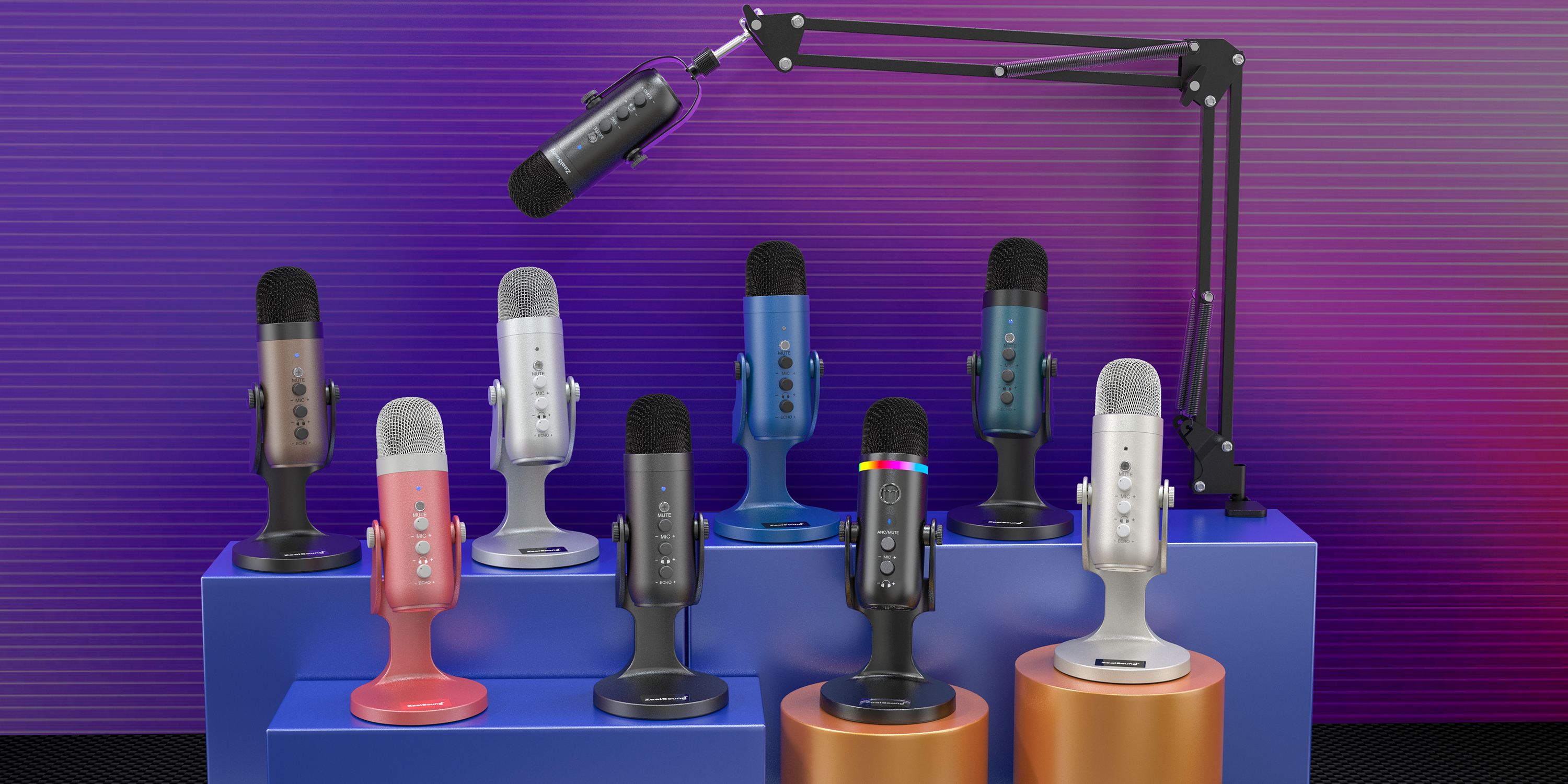 Amazon.co.jp: ZealSound コンデンサー ・マイク USB マイク : K66系