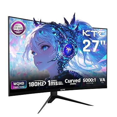 ま*能様 【25年製】KTC 32インチ 湾曲ゲーミングモニター 165Hz1m Amazon.co.jp: KTC 32インチ 湾曲ゲーミングモニター 165Hz