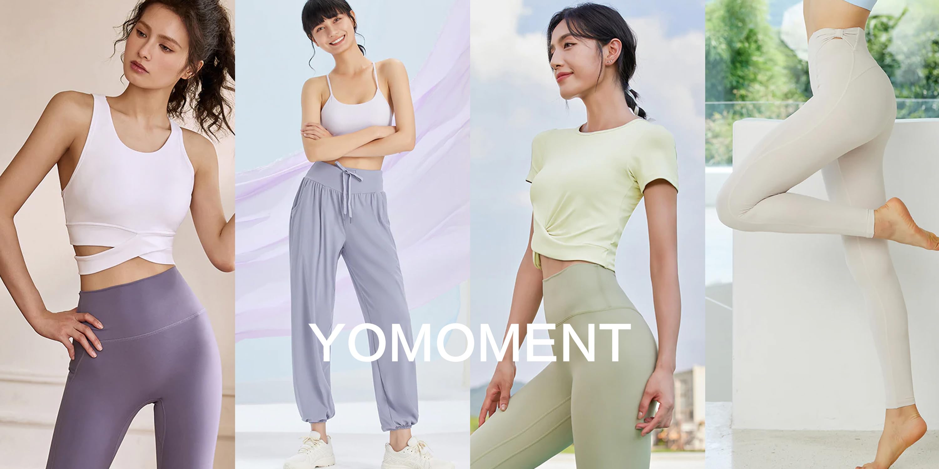 YOMOMENT/ヨモ☺︎ヨガウェア上下セット　ブルーM YOMOMENT/ヨモ☺︎ヨガウェア上下セット ブルーM 新品未使用