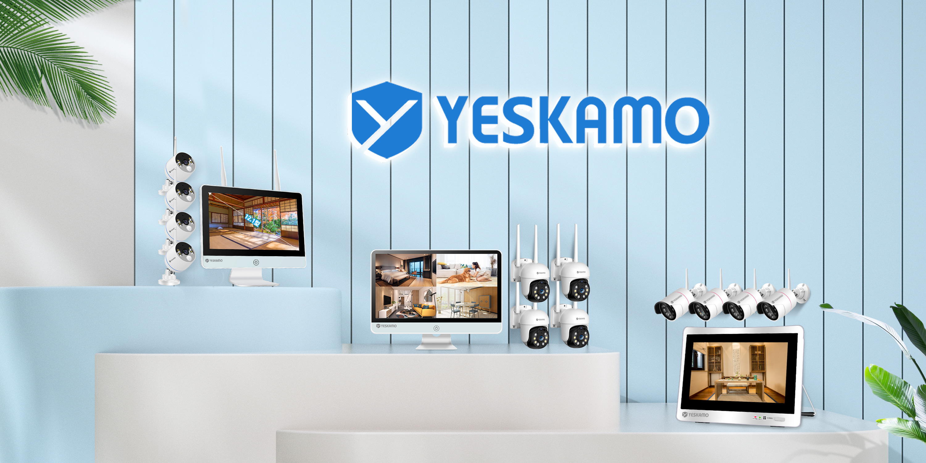 yeskamo  防犯カメラ　モニター付き 楽天市場】防犯カメラ 12インチIPSモニター搭載 カメラ 1台