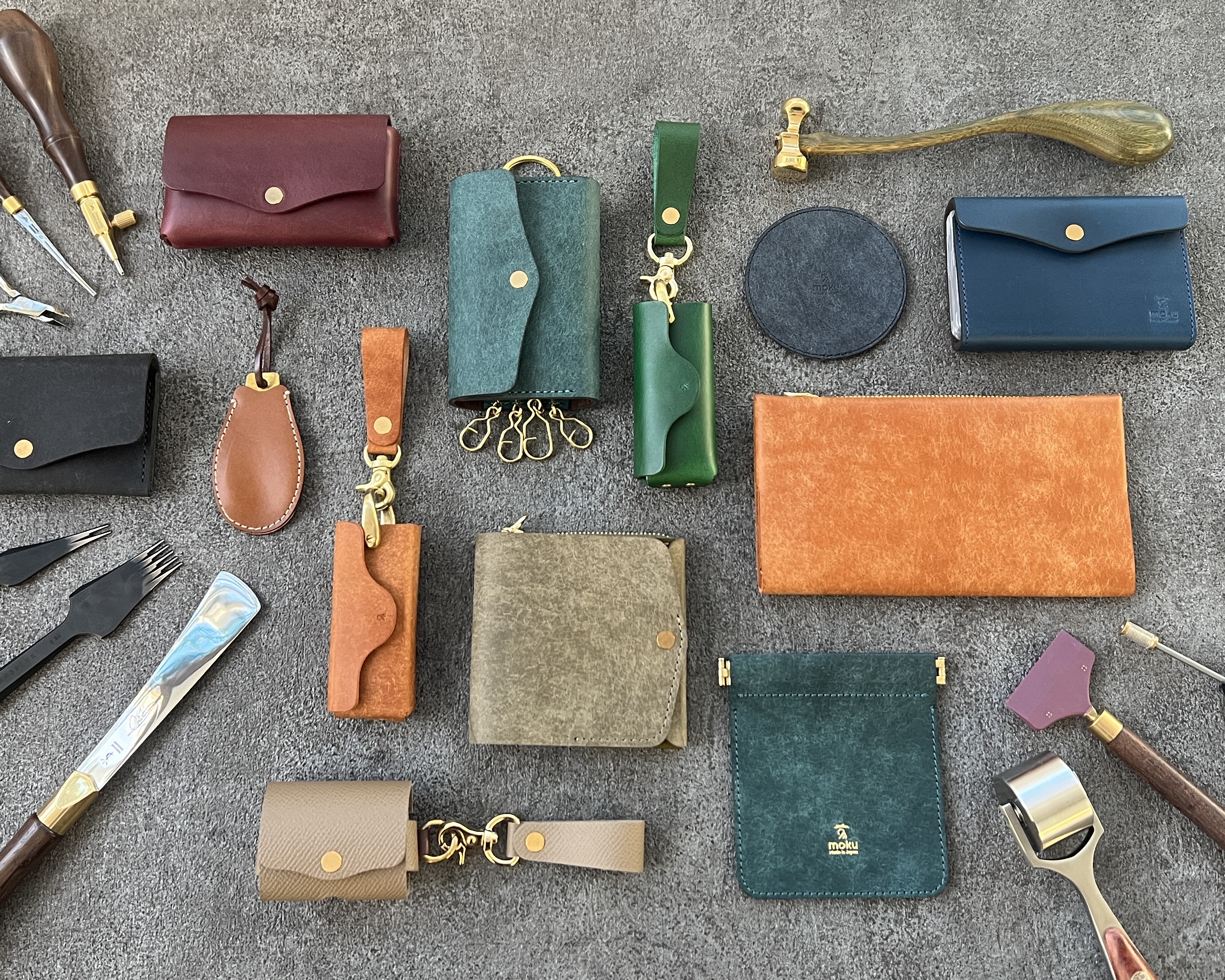 ATELIER MOKU ブラウン コンパクト財布 ギフトボックス付き 95dc4f07-5151-414a-8224-