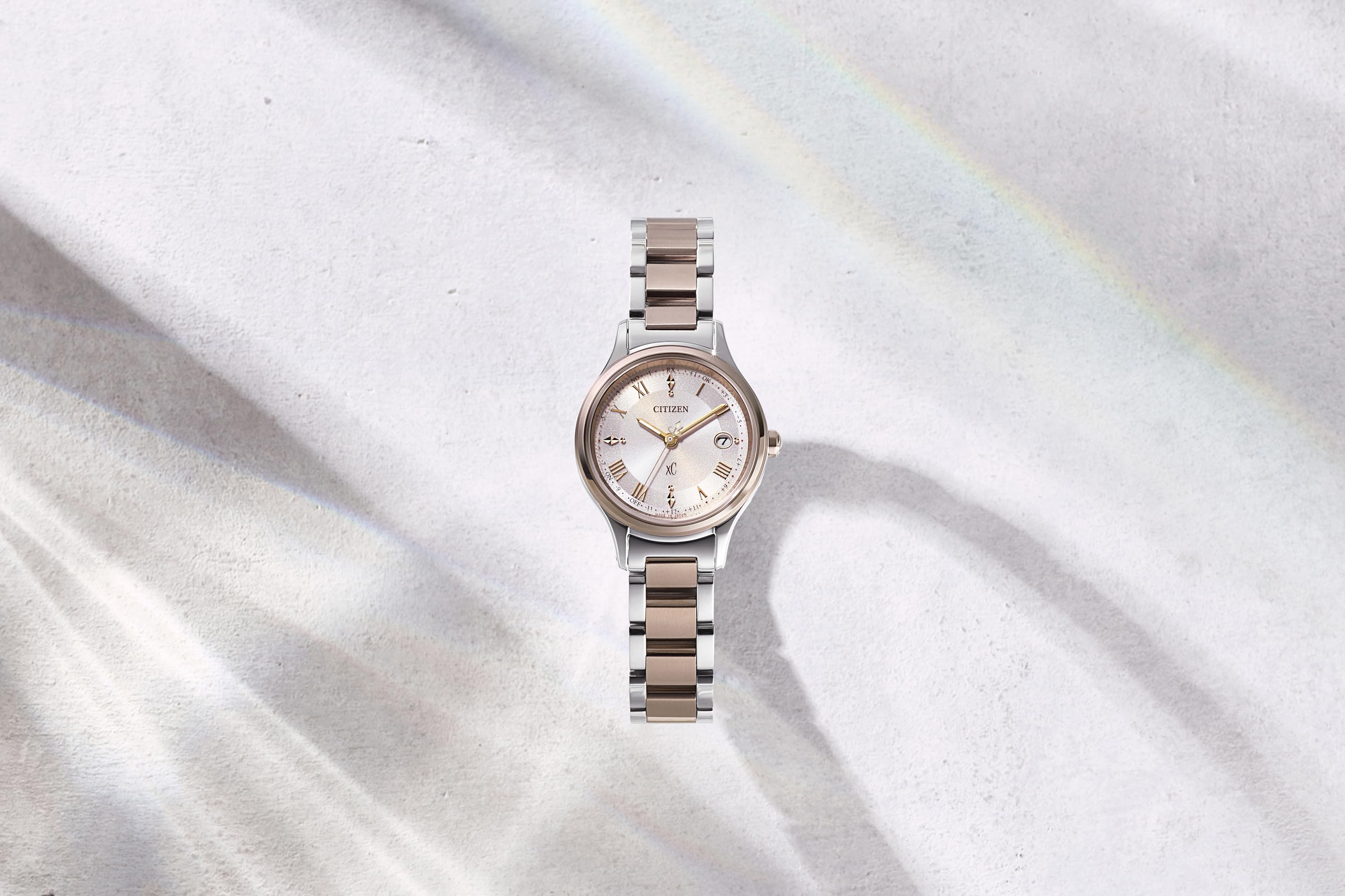 【現行・極上美品・16㎝】 シチズン ｘC 電波ソーラー サクラピンク　チタン シチズン クロスシー』ブランド誕生20周年記念 新色「サクラ