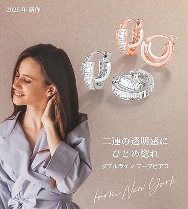 金属アレルギー ピアス ギフト フロム ニューヨーク Amazon | Gift from New York イヤリング レディース 18金