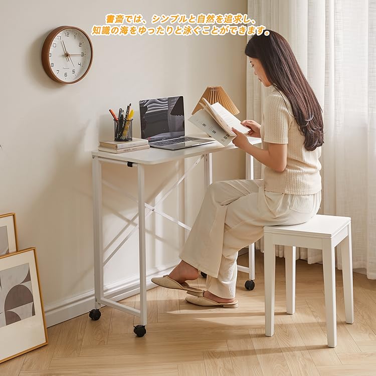［アオイ］デスク アオイ］デスク Aoibox 59 in. White Home Office Computer Desk