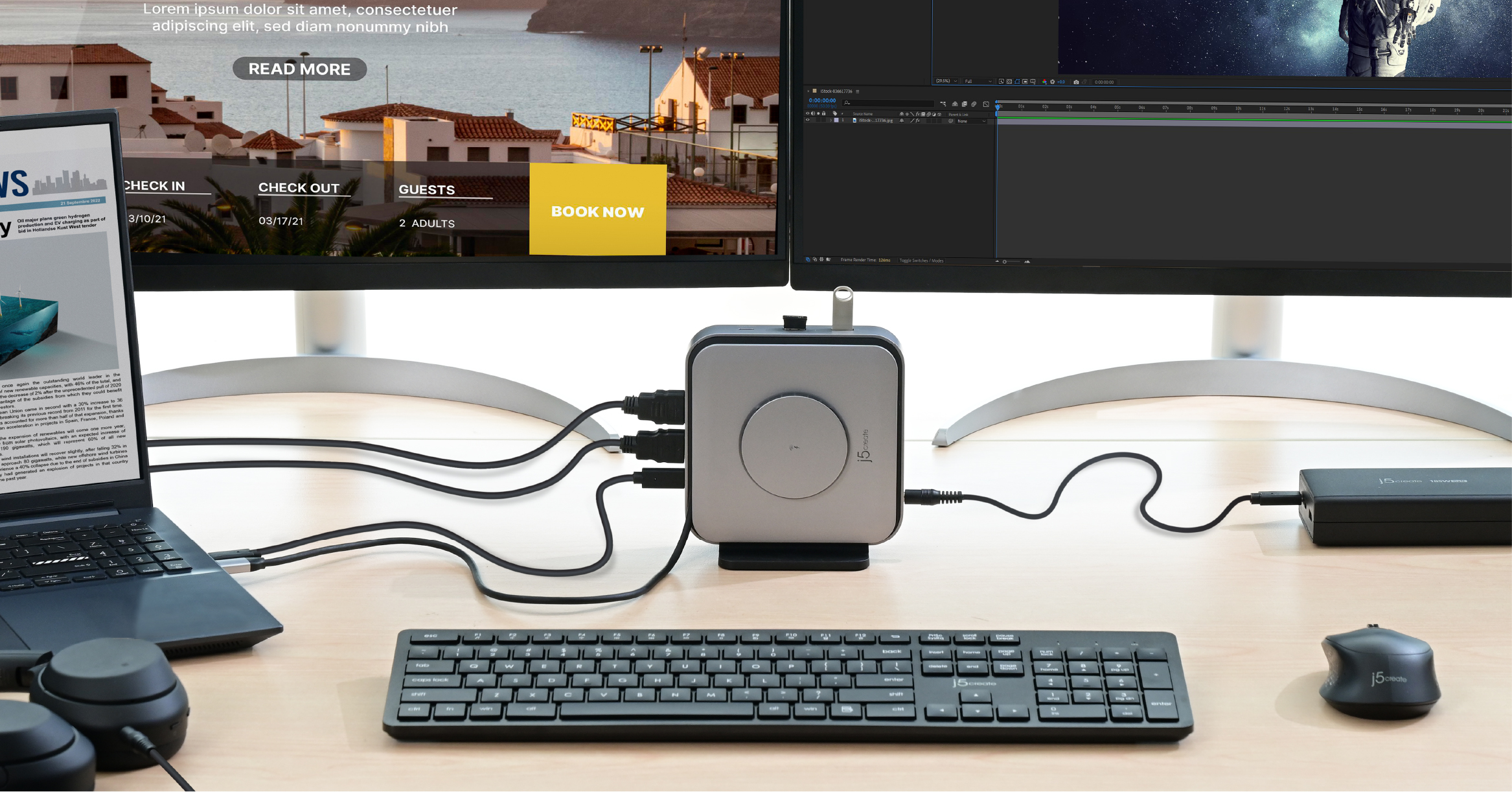 新品未使用品⭐最安値✨j5 createジェイファイブクリエイト j5 create Type-C 10 in マルチアダプター｜JCD384｜[通販