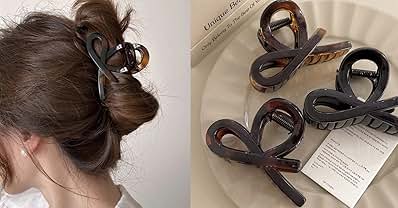 べっ甲風 大きなヘアクリップ 約10cm べっ甲風 大きなヘアクリップ 約10cm ヘアクリップ バンス