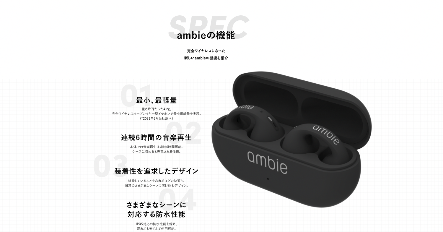 Amazon.co.jp ambie AMTW01