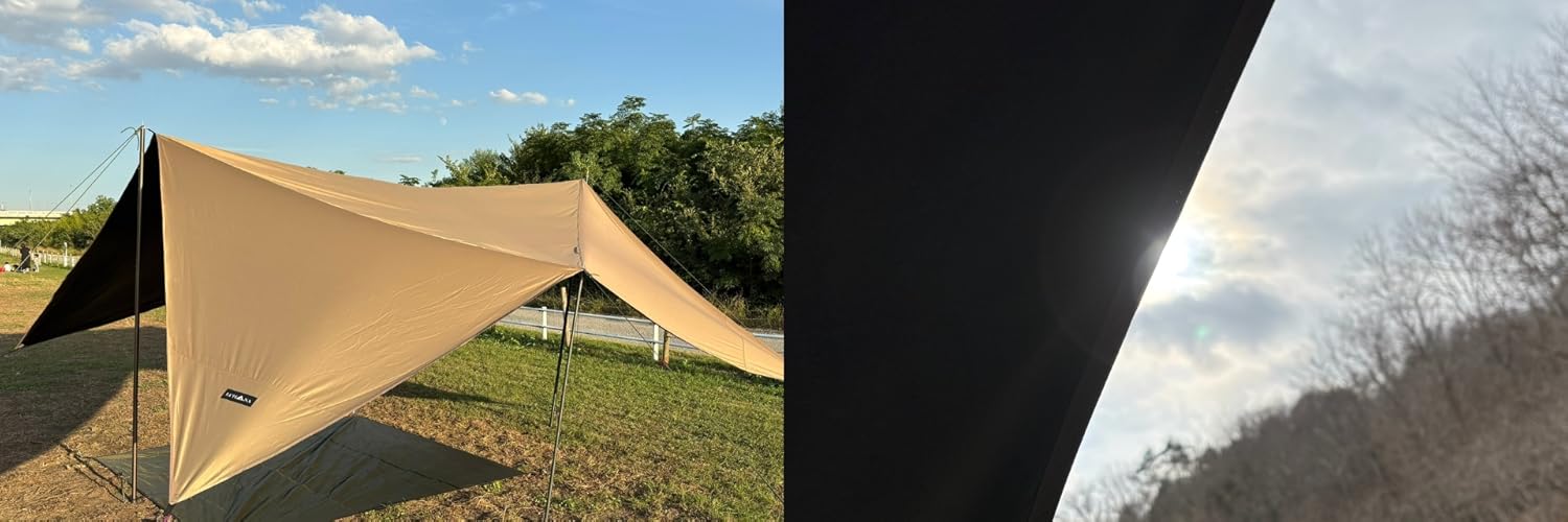 LUHANA タープ シェルター型 大型 耐水圧8000mm (サンドベージュ) Amazon | LUHANA LUHANA タープ シェルター型 大型 ブラック