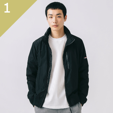 美品　BEAMS HEART ブラックナイロンジャケット　ダービージャケット　黒 美品 BEAMS HEART ブラックナイロンジャケット ダービー