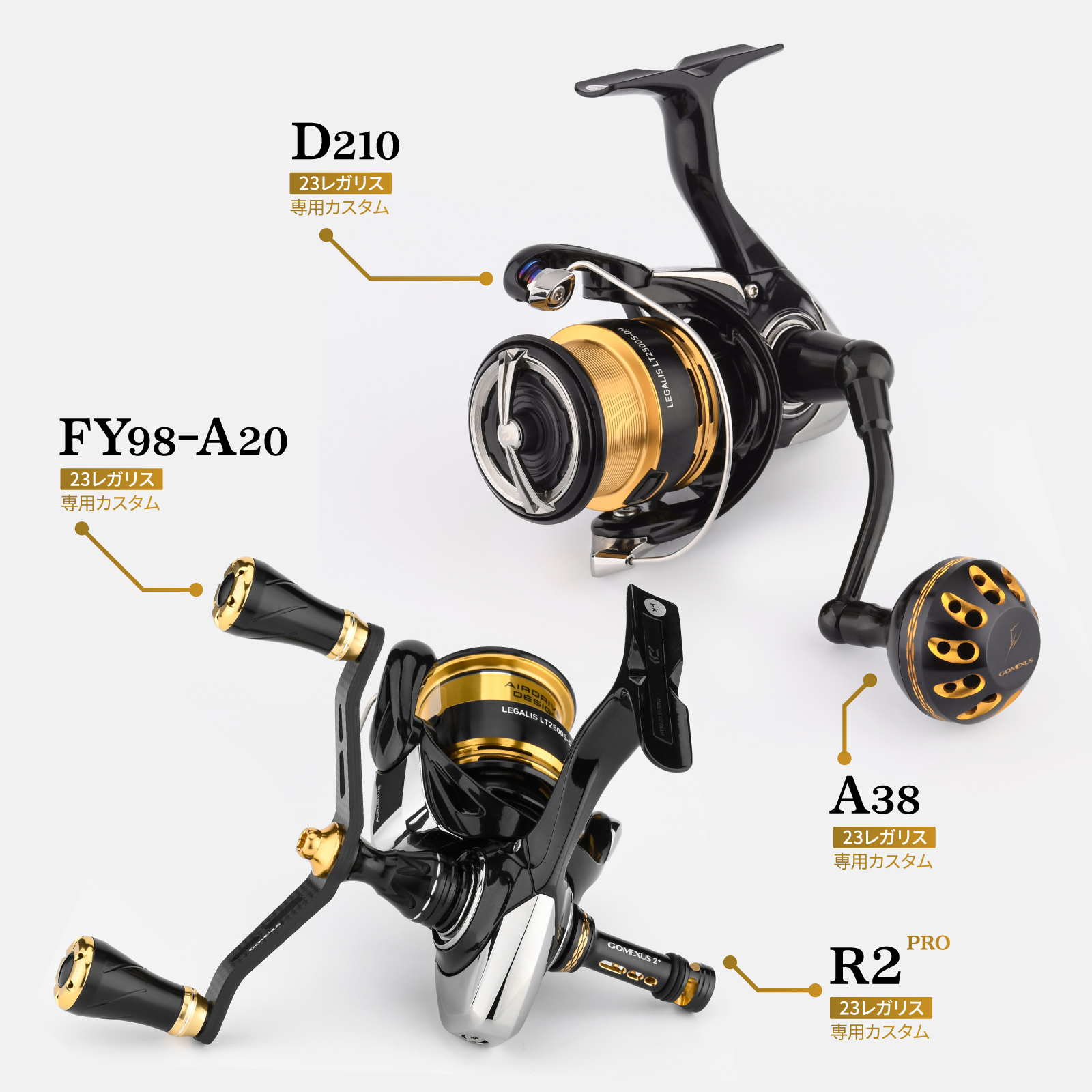 ゴメクサスセット 楽天市場】【送料無料】ゴメクサス パワーハンドルノブ 45mm